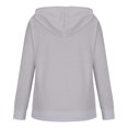thumbnail image 6 of Womens 2026 Hooded Button Collar Drawstring Hoodies Pullover Sweatshirts Casual Long Sleeve Tops Loose Shirts, 6 of 8