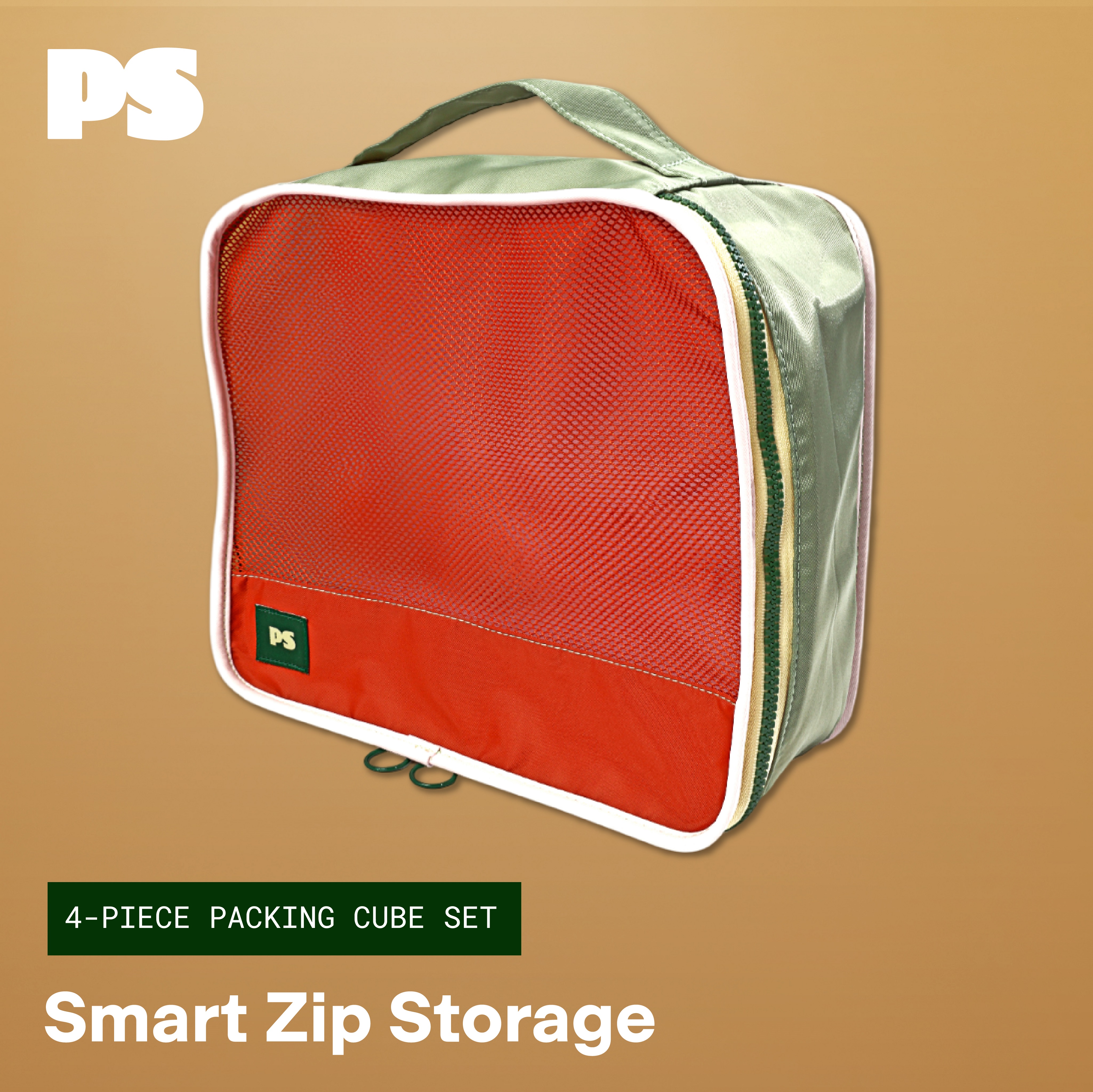 Popsugar Packing Cubes for Travel Organized Smart Zip Packing Organizers for Suitcase Luggage 4 Pack
