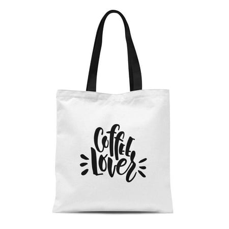 HATIART Canvas Tote Bag Creative Lettering of Coffee Is the Phrase ...