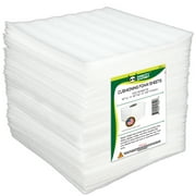 100 Pack Mighty Gadget Brand Cushioning Foam Wrap Sheets 12" x 12", 1/16" Thickness. Perfect for Packing, Moving, Storing Fragile items