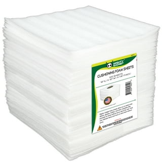 Totalbox 50 Pack Foam Sheets 12 x 12 x 1/8 Foam Cushioning for Moving Shipping Packaging Storage