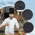 thumbnail image 5 of Black Tall Chef Hat Adult Adjustable Elastic Baker Kitchen Catering Wear Cooking Hat Polycotton Chef Cap Breathable Mesh Top for Men Women Grill BBQ Chefs Dad Gift Father's Day, 5 of 8