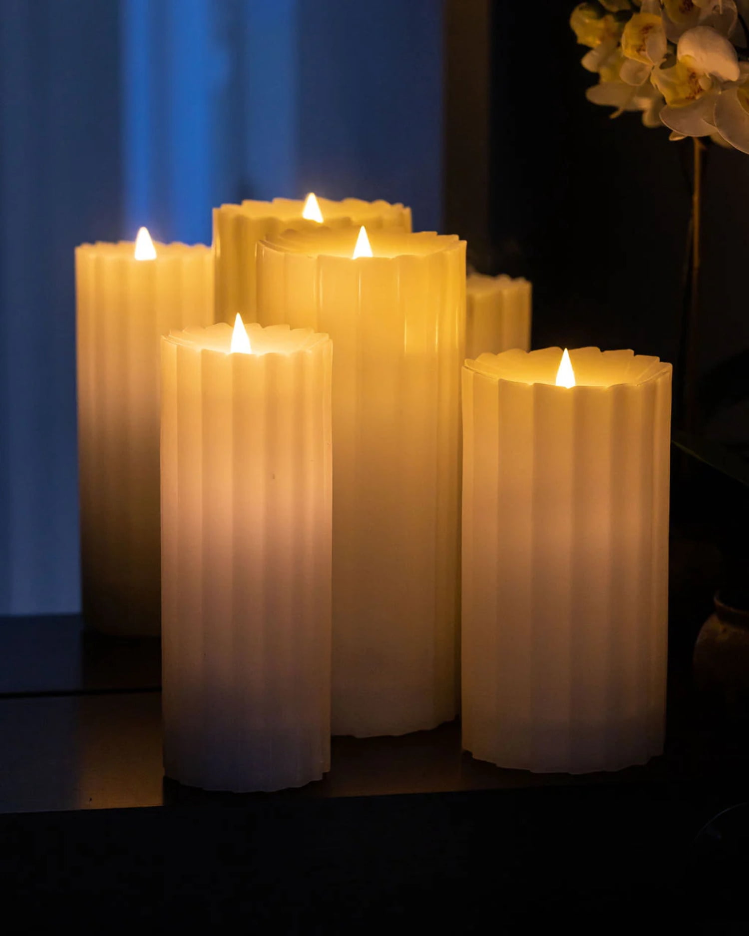 Seasonal LLC 5" x 11" Paraffin Realistic Adjustable Brightness LED White Flameless Pillar Candle