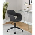 thumbnail image 2 of Carson Carrington  Vallen Adjustable Task Chair with 5-Star Base Grey Faux Leather/Black Metal, 2 of 5
