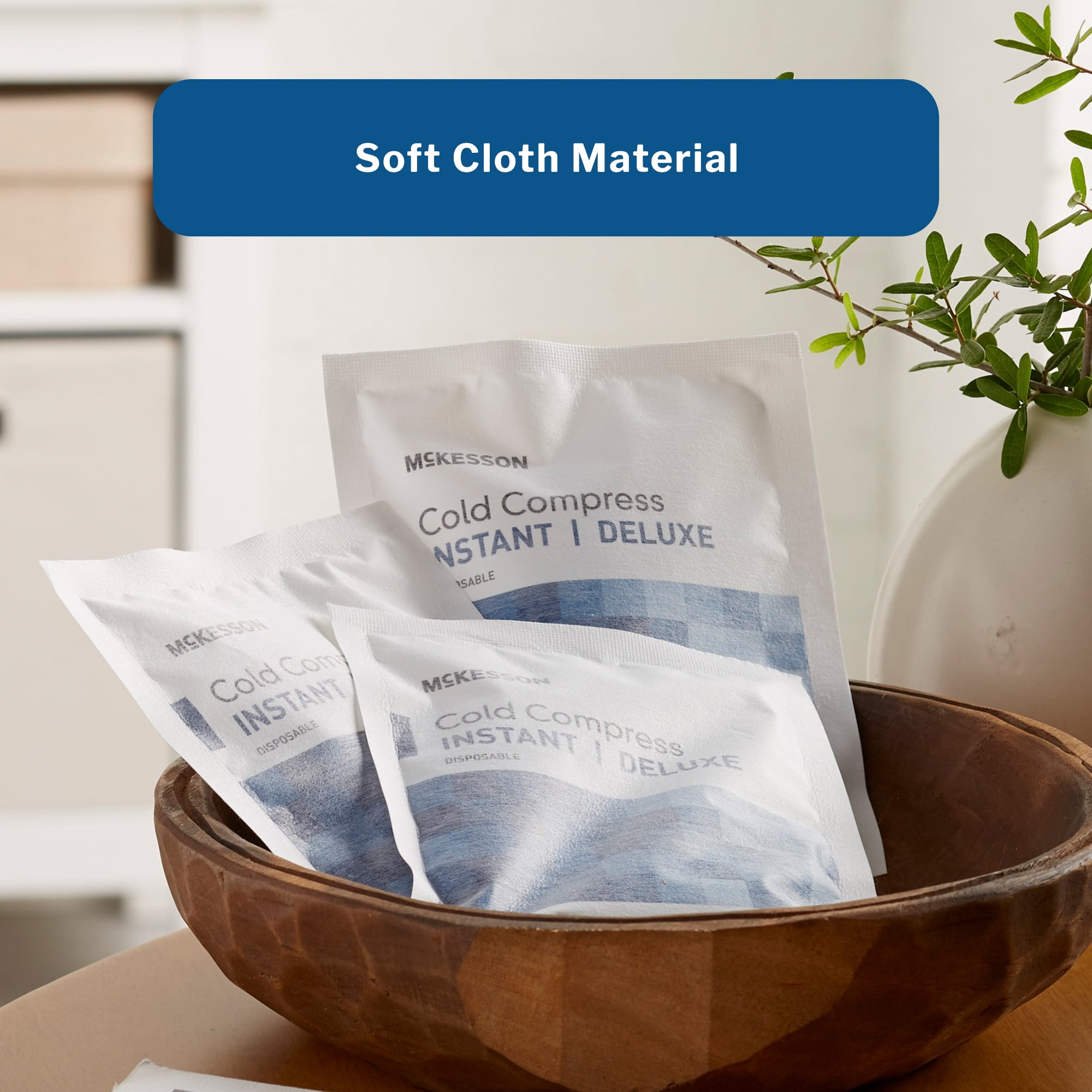 McKesson Cold Compress for Injury, Instant Cold Pack, 6 4/5 in x 9 in, 1 Count, 24 Packs, 24 Total