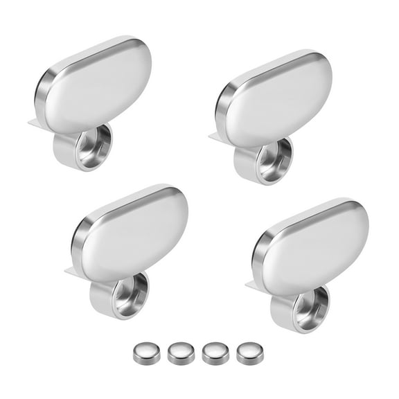 Uxcell Mirror Clips - Zinc Alloy Glass Clips Clamps Holder for 3-5mm Thick , 4Pcs