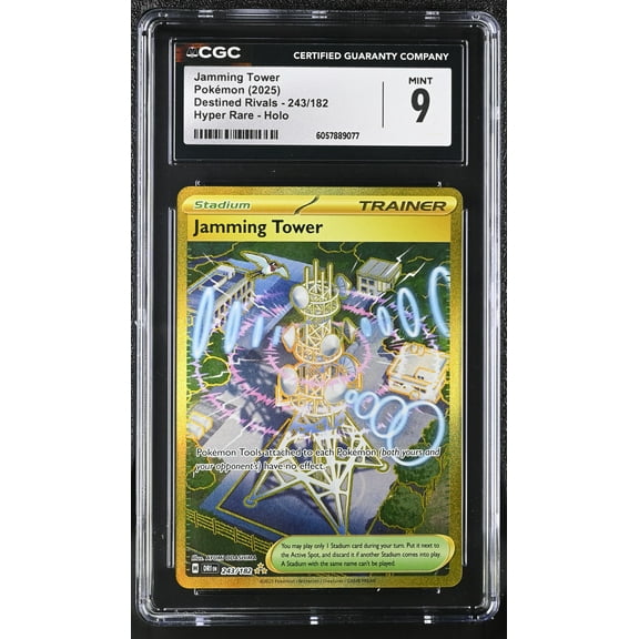 Pokemon Jamming Tower Destined Rivals Hyper Rare Holo CGC 9