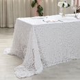 thumbnail image 5 of BalsaCircle 90" x 156" Big Payette Sequin Tablecloth White, 5 of 8