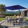 thumbnail image 7 of FOROUTIA 10x13ft DarkBlue Cantilever Patio Umbrella, 360° Rotation Offset Umbrella with 4-Level Tilt, Double Top UV50+ Waterproof Outdoor Umbrella for Pool, Backyard, Garden, Deck, 7 of 7