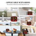 thumbnail image 5 of Kdxio Christmas Plaid Flower Print Tissue Box Cover,Square Decorative PU Leather Facial Paper Case Organizer Holder Dispenser for Bathroom,Night Stands,Desk,Car 5.2''X5.2''X5.2'', 5 of 6