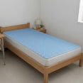 thumbnail image 7 of Ice Silk Mat Cooling Breathable Mattress Pad Soft Silky Summer Bed Sheet Cover Fast Heat Dissipation Home Sleep Bedding 71in x 79in for Bedroom Dorm Apartment Guest Room Set Bedroom Use Summer Sleep, 7 of 7