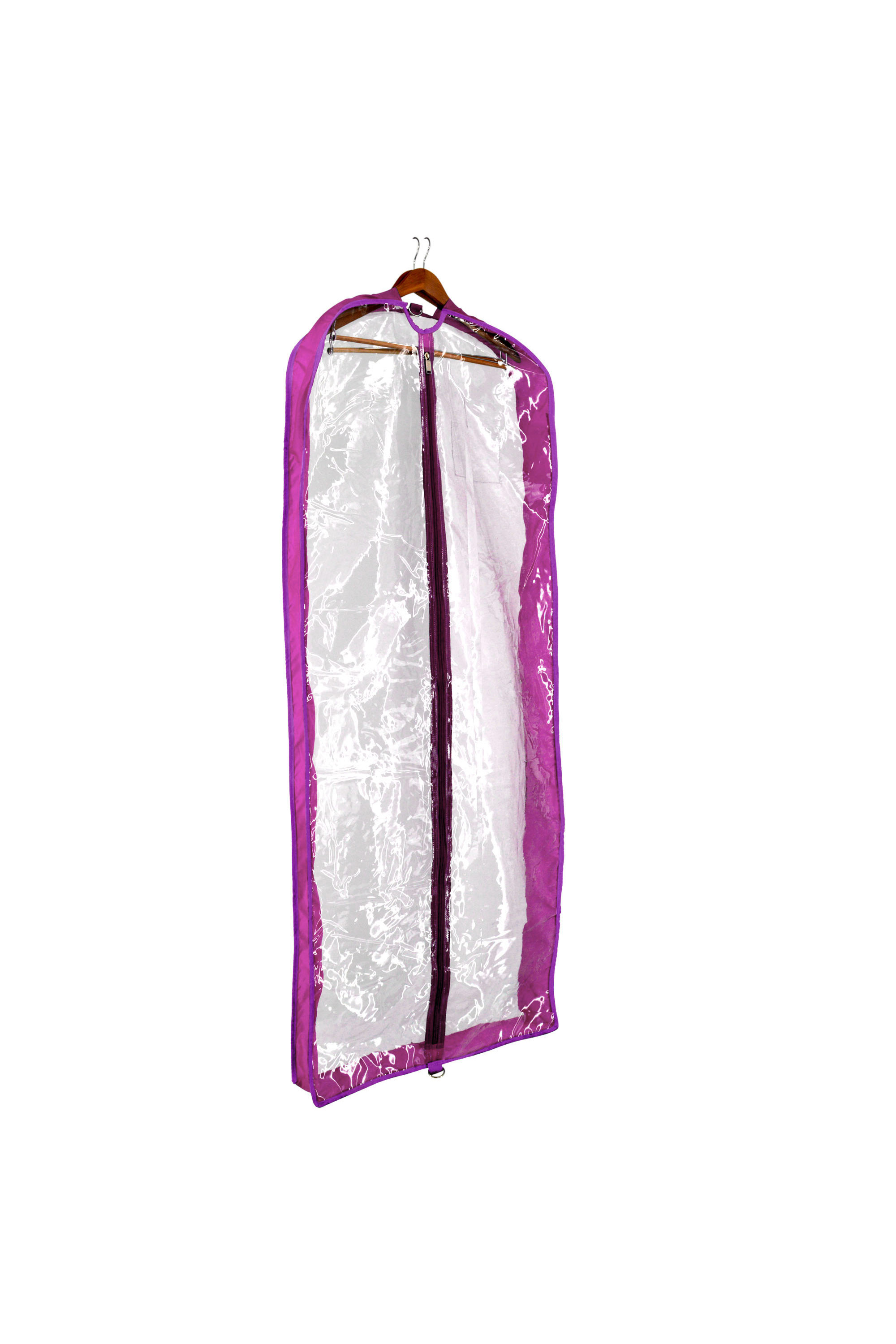 DALIX Clear Dress Closet Garment Bag 60" in Purple