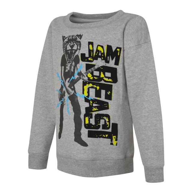 Hanes Garçons EcoSmart Sweat-Shirt Graphique Col Rond, L, Jam Beast/acier Clair