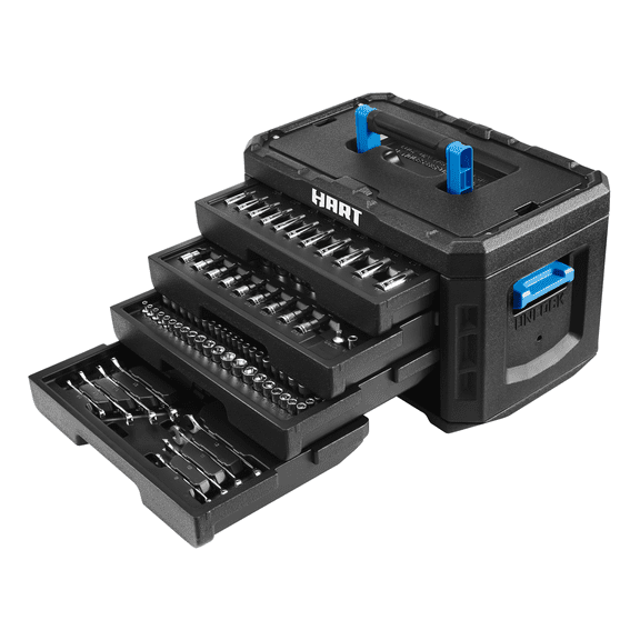HART 215-Piece Mechanics Tool Set, Multiple Drive, Chrome Finish
