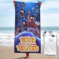 thumbnail image 1 of Toalla de playa Victor And Valentino, suave, de secado rápido, resistente a la arena, para piscina, yoga, gimnasio, camping, toallas de baño ligeras, regalo para niños, niñas, niños y adultos, 27,5 x, 1 of 8