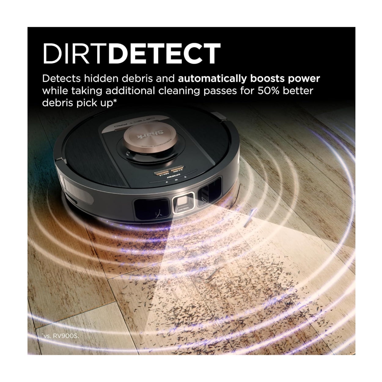 Restored Shark RV2820AE Detect Pro Self-Empty Robot Vacuum with Bagless 60-day Capacity HEPA Base Auto Deep-Clean 3 Detect and React Technologies (Black) (Refurbished)