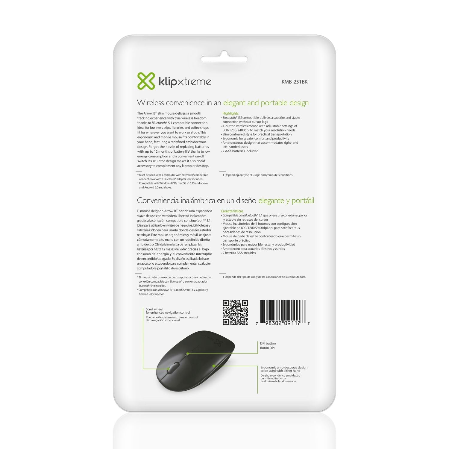 Klipxtreme - Mouse Bluetooth (KMB-251BK)