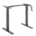thumbnail image 1 of Uplite Manuel Stand Up Desk Frame with Hand Crank System for 34 to 71 inch Table Tops Ergonomic Height Adjustable Standing Desk Base 2 leg Workstation (Frame Only), 1 of 5