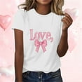 thumbnail image 2 of RKSTN Valentines Gift Valentine Shirts for Women Oversized Crewneck Valentine's Day Graphic Print Short Sleeve T Shirts Pullover Top Womens Casual Round Neck Plus Size Loose Comfy Summer Tee Shirts, 2 of 6