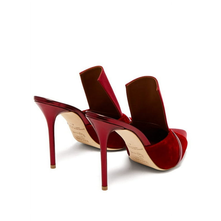 Red velvet mules sale