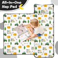 thumbnail image 4 of Tractor and Trees White Pattern Teens Toddler Nap Mat with Pillow, Sleeping Mat Bag for Preschool Daycare 50"x20", 4 of 6