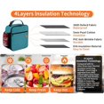 thumbnail image 3 of Square lunch bag - Reusable lunch bag, unisex - Portable insulated lunch box, 3 of 7