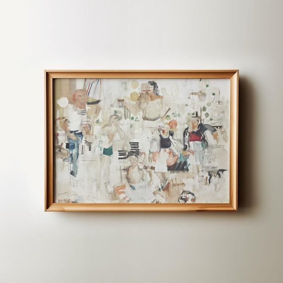 Mid Century Modern Abstract Print, Vintage Modern Abstract, Wall Art, Neutral Wall Art, Shipped Wall Prints Poster Decor, Unframed Poster Size 8x12