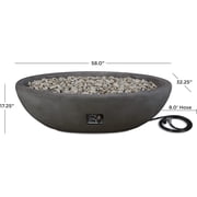 Real Flame Riverside 58 Oval Concrete Propane Fire Pit in Shale