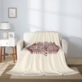thumbnail image 5 of Throw Blanket for Couch Sofa and Bed, Fashion Tatreez2 Super Soft Plush Throw Blanket, Fuzzy Cuteness Comfy Warm Washable Flannel Blanket & Throws for All Season, 5 of 7