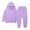 Purple, variant on Lilgiuy Kid's Tracksuits 2 Piece Sweatsuit Set Solid Long Sleeve Hoodie Sweatshirt and Jogger Pants Activewear for 12-24 Months