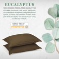 thumbnail image 3 of STYLINEN Pillowcase Queen Size 2pc Set (20"x30") - 100% Organic Eucalyptus Lyocell Tencel, Silky Soft & Smooth, Envelope Closure (2 Queen Pillowcase Set, Brown), 3 of 6