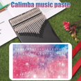 thumbnail image 4 of Kalimba Pegatina Kalimba Pegatina Tnstrumento Musical Kalimba 21 Key Sticker Thumb Piano Calcomanías Escala Logo Pegatinas (Estrellas rosas), 4 of 4