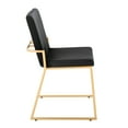 thumbnail image 4 of LumiSource Gold Steel, Black Velvet Dutchess Dining Chair - Set of 2, 4 of 5