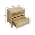 thumbnail image 3 of Manhattan Comfort Sheridan Nightstand from Engineered Wood in Natural - Set of 2, 3 of 11