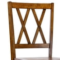 thumbnail image 3 of Duhome Wood Counter Height Bar Stools Set of 2, 24" Bar Chairs with Cross Back Farmhouse Counter Stools for Kitchen, Walnut, 3 of 9