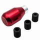 thumbnail image 3 of Adaptador universal rojo de 5 velocidades para cambio manual en metal cromado con pomo, palanca, palo y mango de bolígrafo cromados, accesorios de estilo para coche., 3 of 5