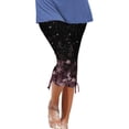 thumbnail image 2 of Snoarin Capris d'Été Grande Taille pour Femmes Pantalons Décontractés à Cordon Imprimé pour Femmes en Solde, 2 of 5