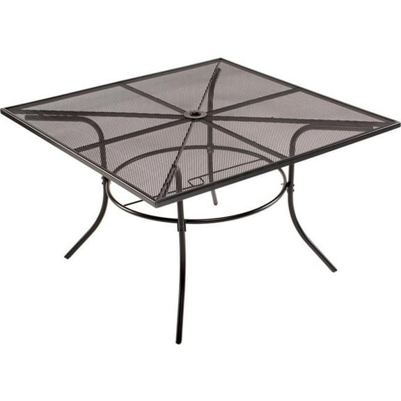 48 in. Interion Square Outdoor Steel Mesh Cafe Table