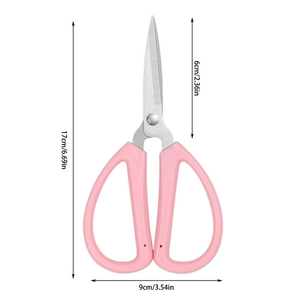 Tijeras de acero inoxidable para uso doméstico, para oficina y estudio, para estudiantes, para cortar mangos de plástico, telas y extremos de hilo, tijeras pequeñas puntiagudas para bricolaje.