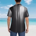 thumbnail image 4 of Fotbe Monochrome Abstract Lines Camisa Hawaiana para Hombre Unisex – Camisa Casual de Verano con Botones de Manga Corta de Algodón y Lino,XX-Large, 4 of 7