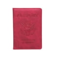 thumbnail image 4 of US 1-2 Pc Passport Holder Vaccination Certificate Faux Leather Wallet Cover Slim, 4 of 12