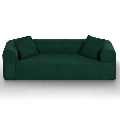 Sofa de 3 asientos sin huesos, sin necesidad de ensamblaje, sofá moderno para salas pequeñas, apartamentos y oficinas