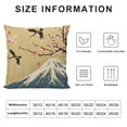thumbnail image 5 of COMIO  Asian Throw Pillow Cushion Cover, Japanese Crane Flying Hill Mountain and Cherry Blossoms Design, Decorative Square Accent Pillow Case,Blue Mustard, 5 of 5