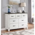 thumbnail image 2 of Coaster Lilith 7-drawer Wood Dresser Distressed Distressed Gray and White, 2 of 13