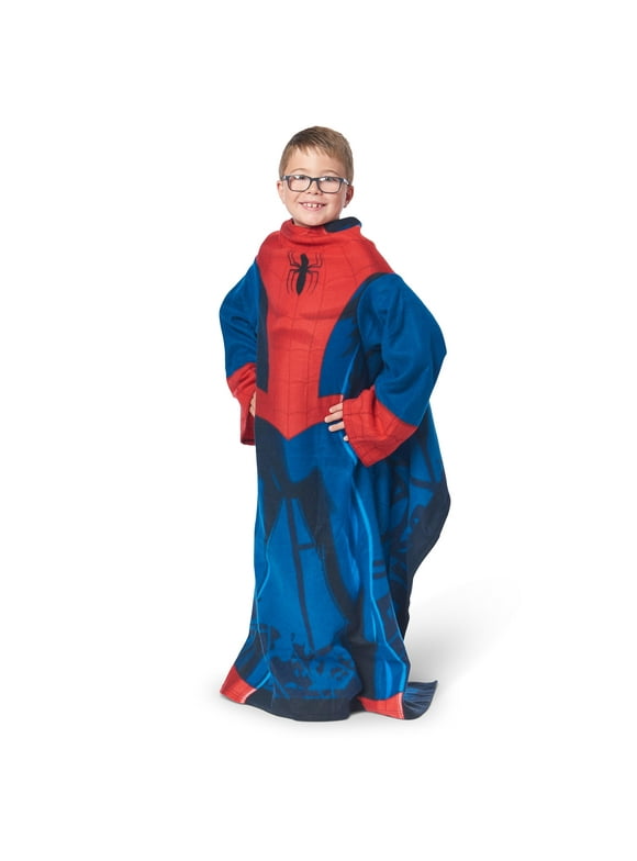 Marvel Spider-Man Comfy Throw, Youth Size, 48x48, 100% Polyester, Machine Wash, 1 Each