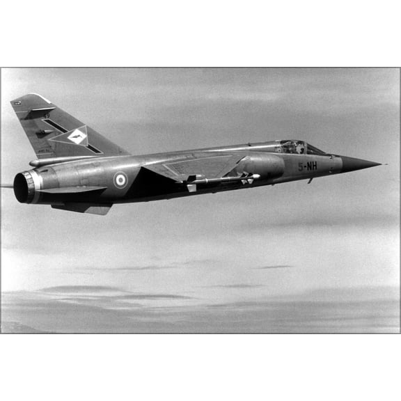 24"x36" Gallery Poster, French Air Force Dassault Mirage F1C 1985