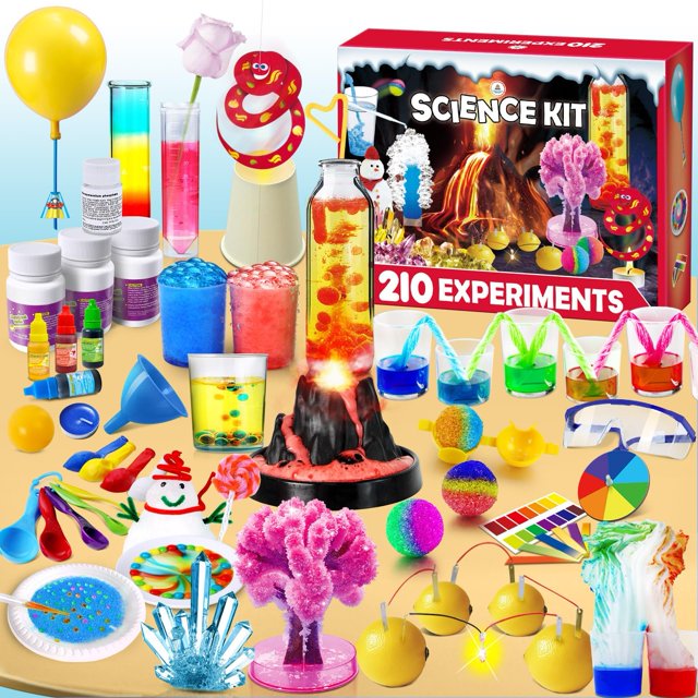 Kit científico UNGLINGA 210 experimentos para niños con set de química