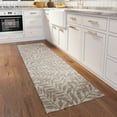 thumbnail image 2 of Addison Rugs Indoor/ Outdoor Addison Yuma Foliage Motif Washable Area Rug 2'3" x 7'6" - Taupe, 2 of 8