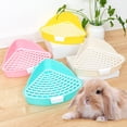 thumbnail image 4 of CBFFDC Pet Cage Toilet Pet Toilet Rabbit Litter Box Easy to Clean Large Triangular Area Small Pet Supply, 4 of 7
