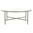 thumbnail image 5 of SAFAVIEH Couture Jessa Glam Round Metal Coffee Table, Brass/White, 5 of 5